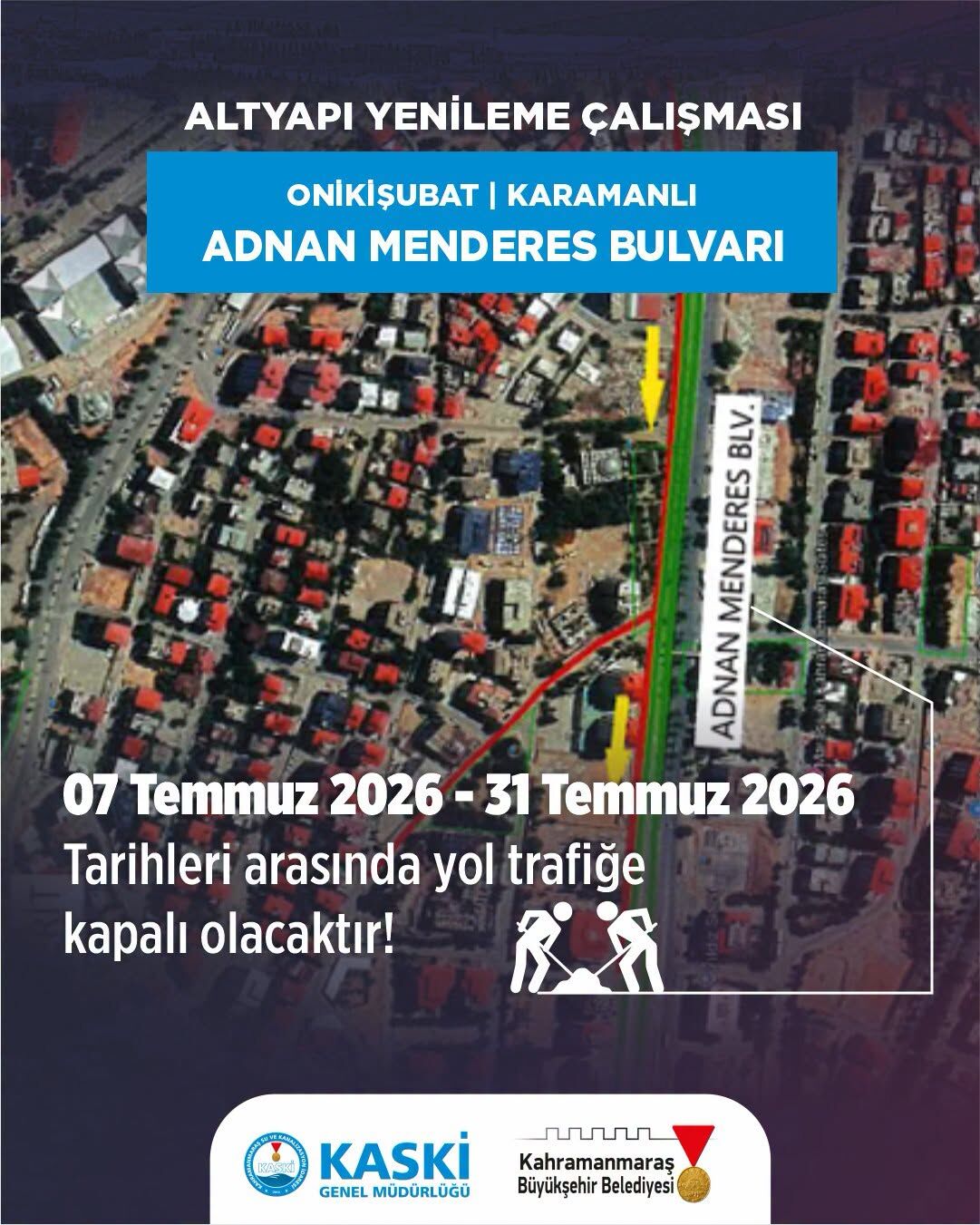 Kahramanmaraşlılar dikkat! O yol 25 gün trafiğe kapalı olacak-1