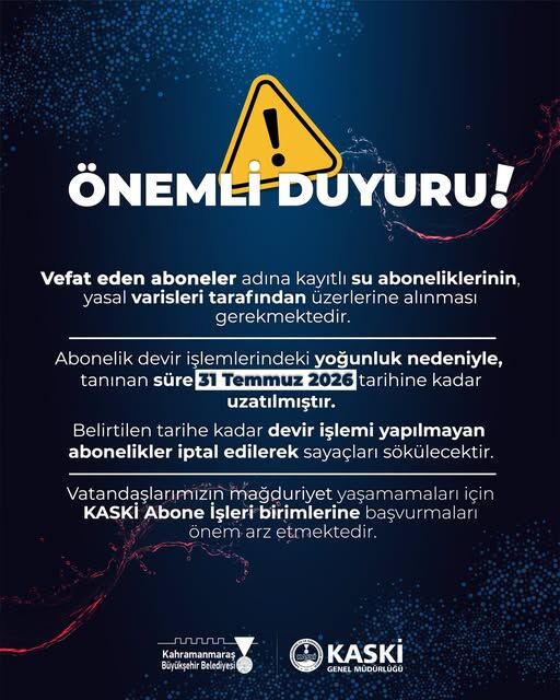 Kahramanmaraşlılara kritik uyarı! Bu tarihe kadar yapmayanın sayaçları sökülecek-1