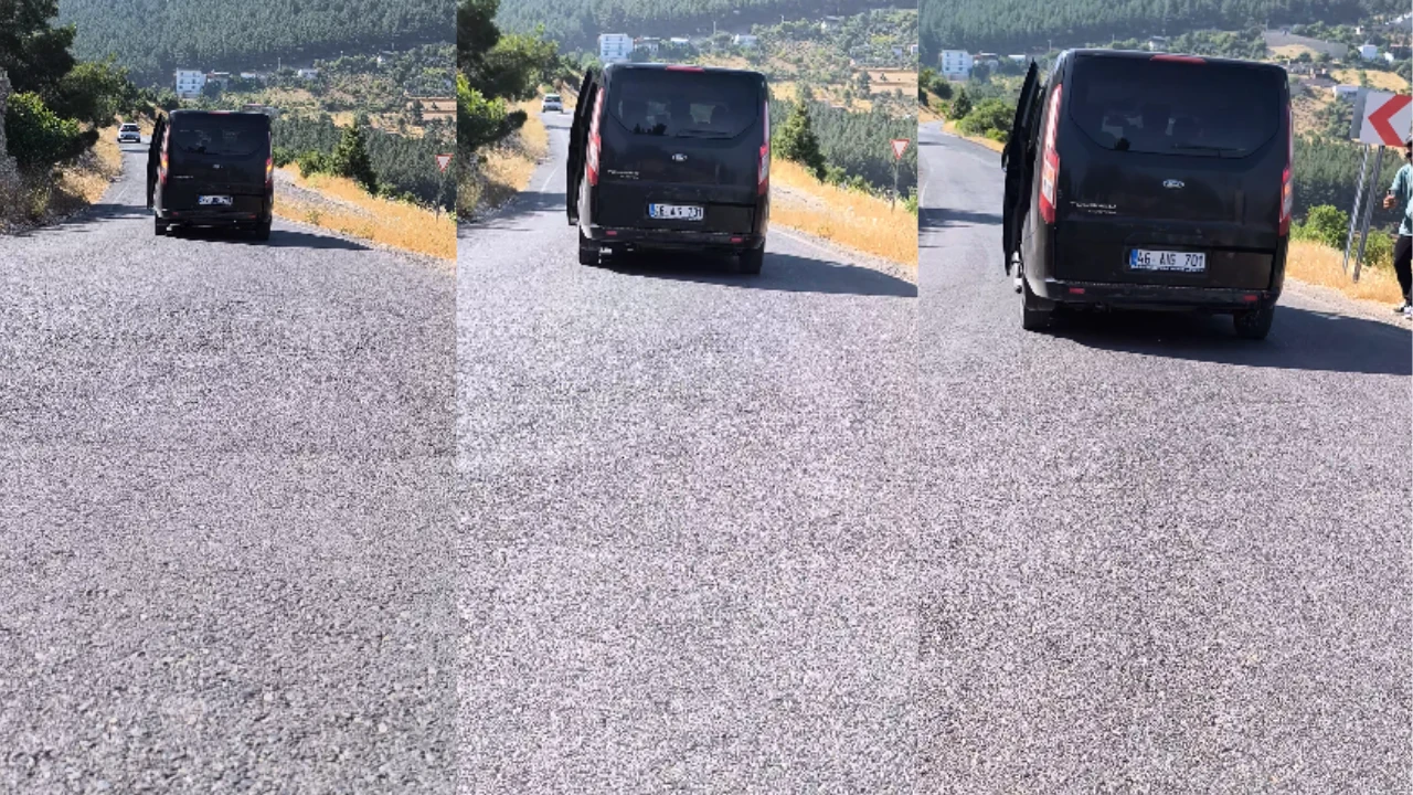 Kahramanmaraş'ta akılları karıştıran yol! Araçlar kendi kendine yokuş çıkıyor-1