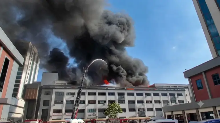 Gaziantep’te Iş Merkezinde Yangın