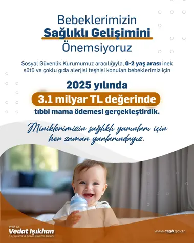 Gıda Alerjisi Olan Bebekler Için 3,1 Milyar Tl Mama Ödemesi Yapıldı