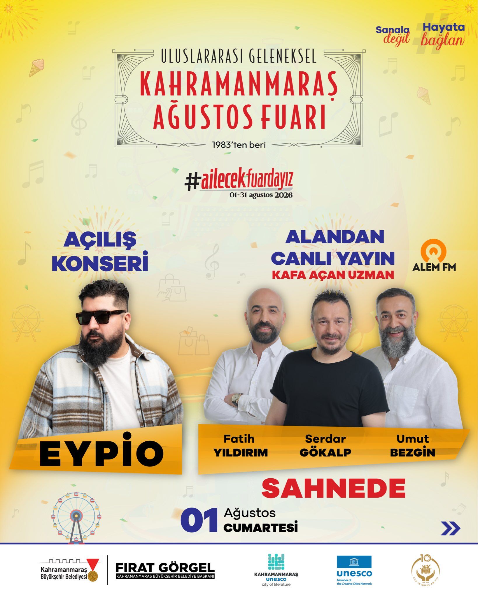 Kahramanmaraş Ağustos Fuarı Konser Takvimi Açıklandı!1
