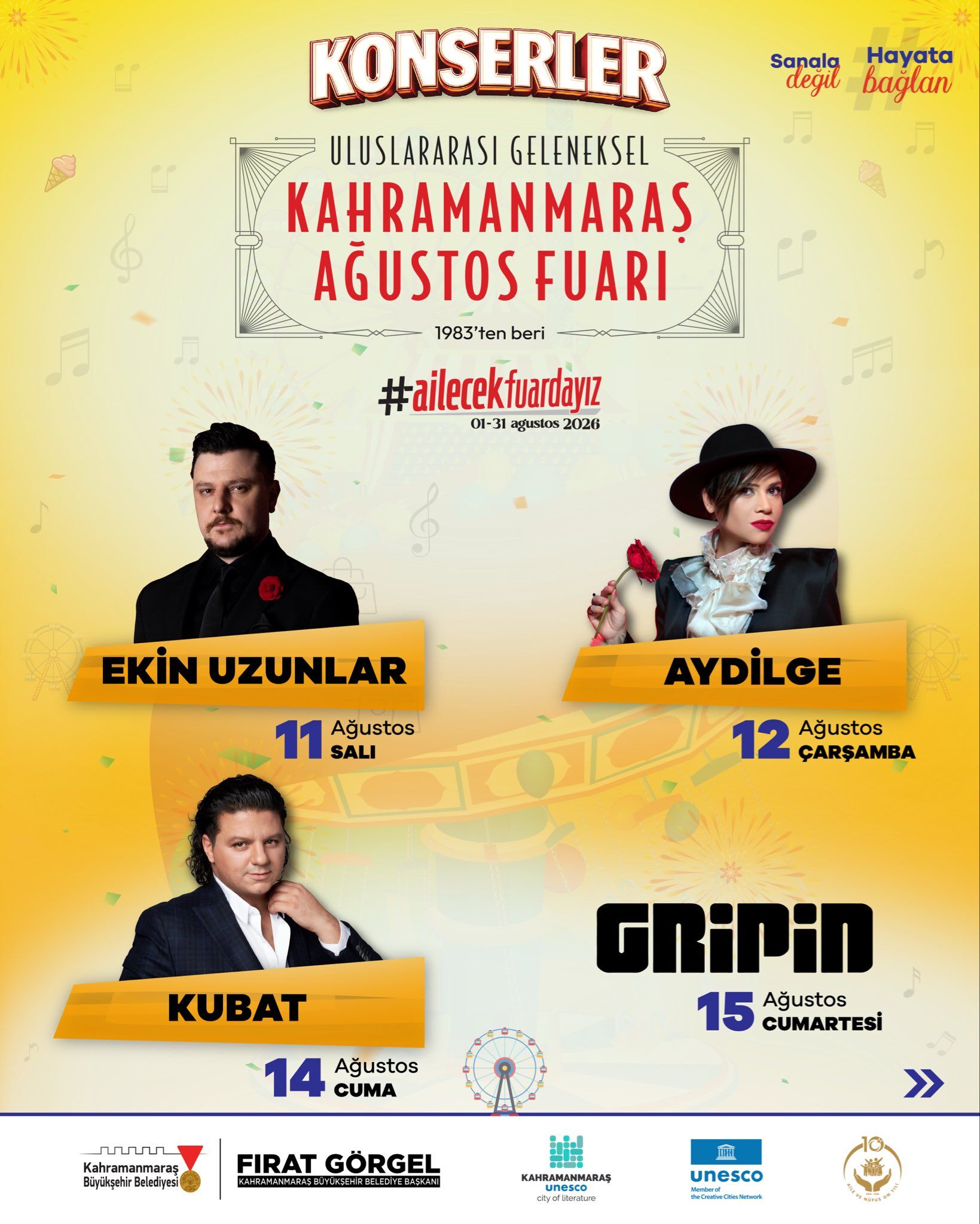 Kahramanmaraş Ağustos Fuarı Konser Takvimi Açıklandı!2