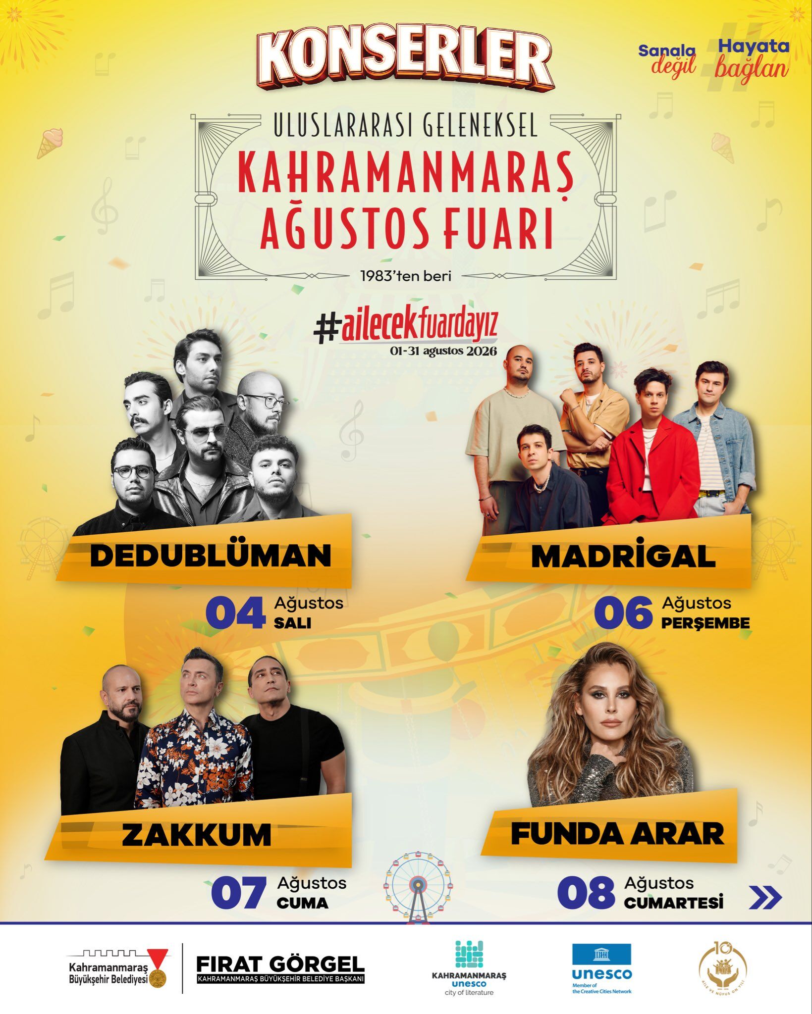 Kahramanmaraş Ağustos Fuarı Konser Takvimi Açıklandı!3