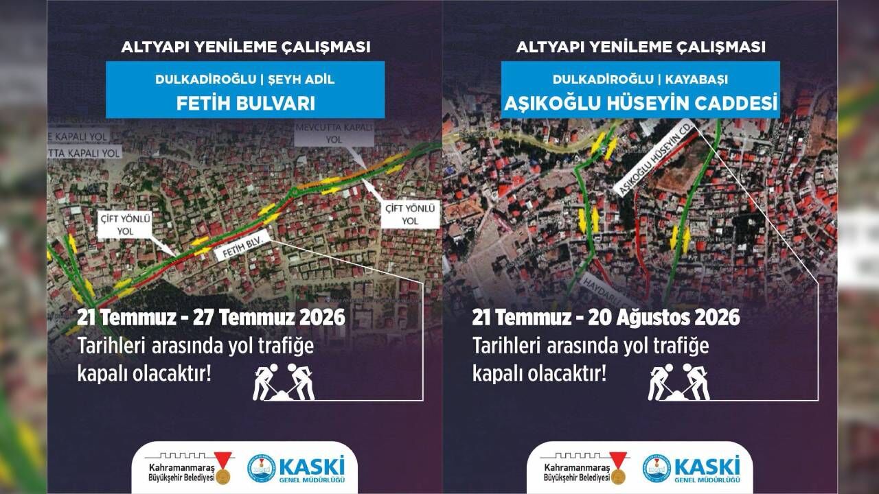 Kahramanmaraşlılar Dikkat! O Yol 1 Ay Trafiğe Kapalı (1)