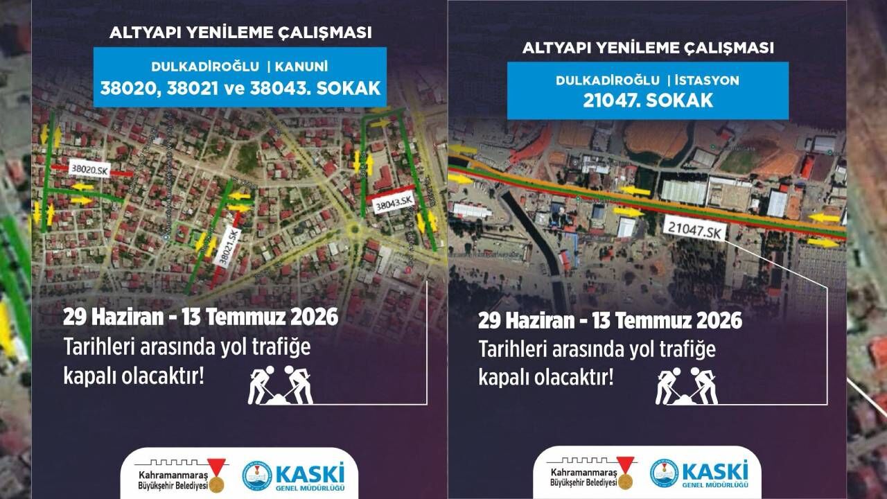 Kahramanmaraşlılar Dikkat! O Yol 1 Ay Trafiğe Kapalı Olacak (1)