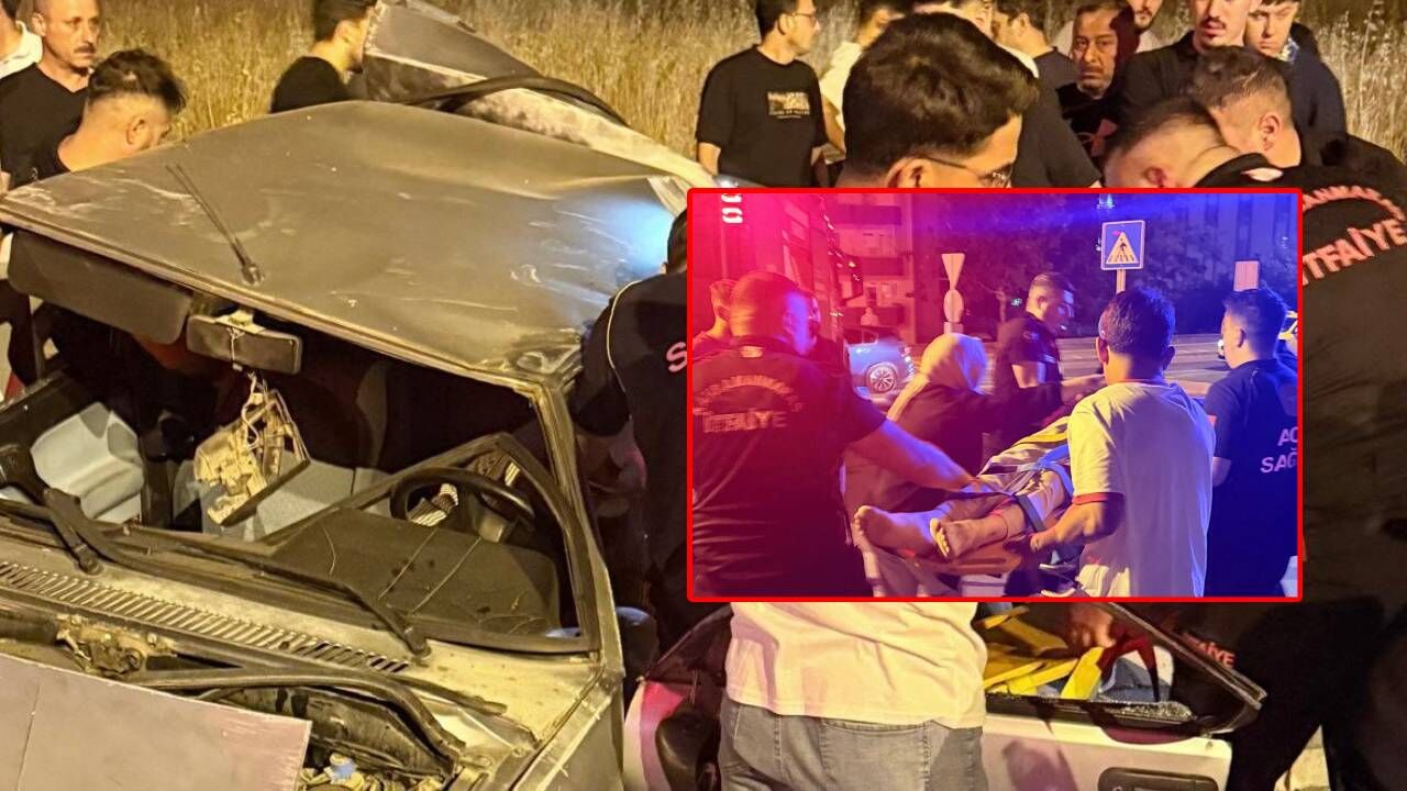 Kahramanmaraş'ta korkutan kaza: Takla atan otomobilde 2 kişi yaralandı