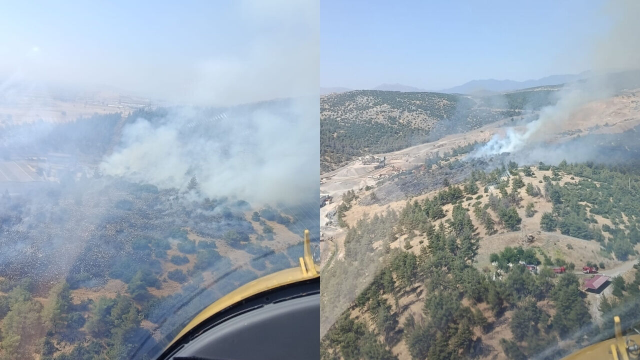 Kahramanmaraş'ta Korkutan Orman Yangını! Helikopterler Peş Peşe Havalandı