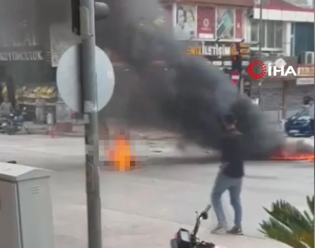 Krize Giren Adam Sokak Ortasında Benzinle Kendini Yaktı (4)