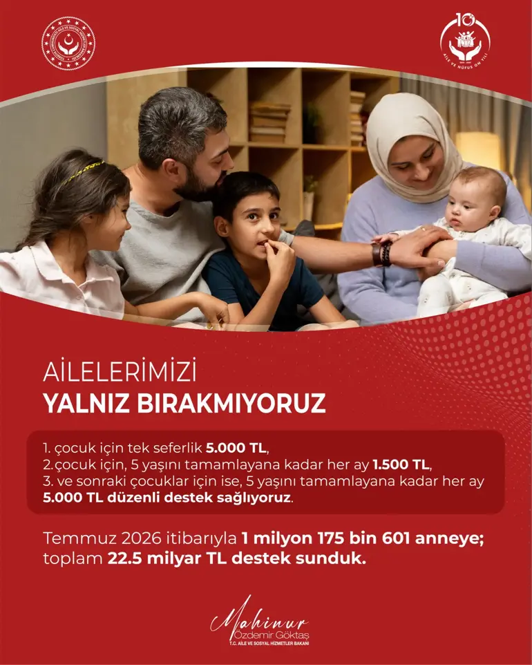 Temmuz Ayı Doğum Yardımı Ödemeleri Hesaplara Yatırıldı