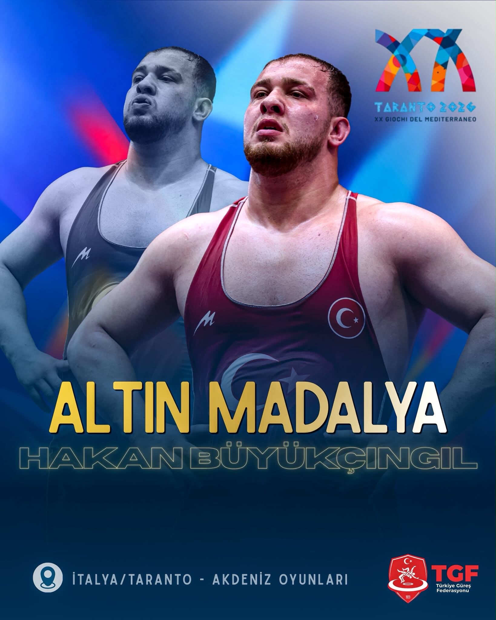 KSÜ öğrencisi Hakan Büyükçıngıl Akdeniz Oyunları'nda altın madalya!