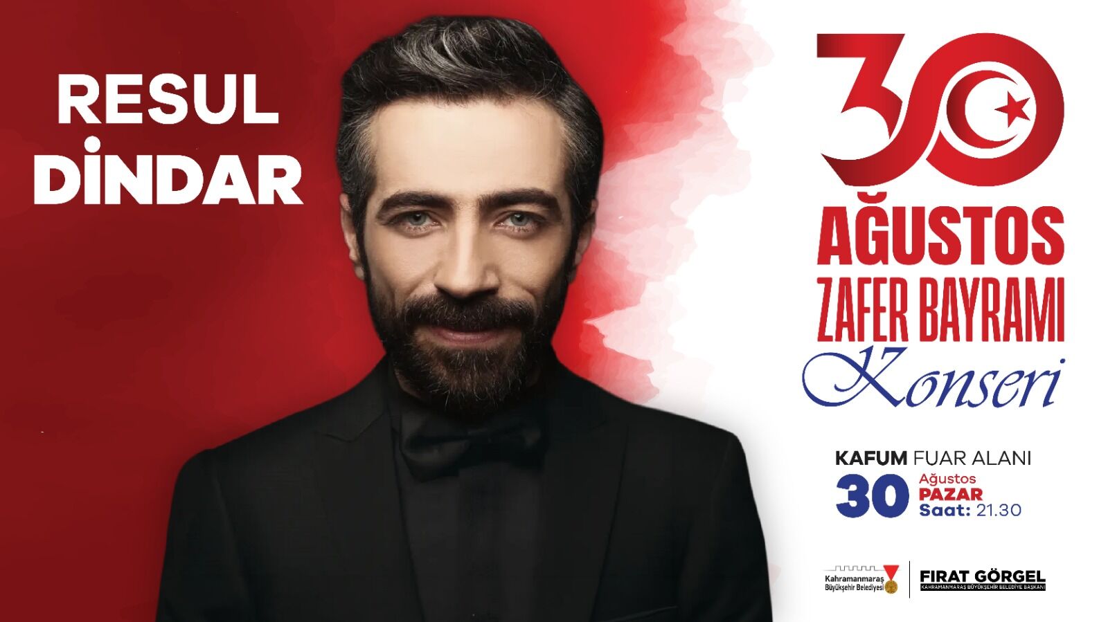 30 Ağustos’ta Kahramanmaraş’ta müzik şöleni! Resul Dindar sahne alacak