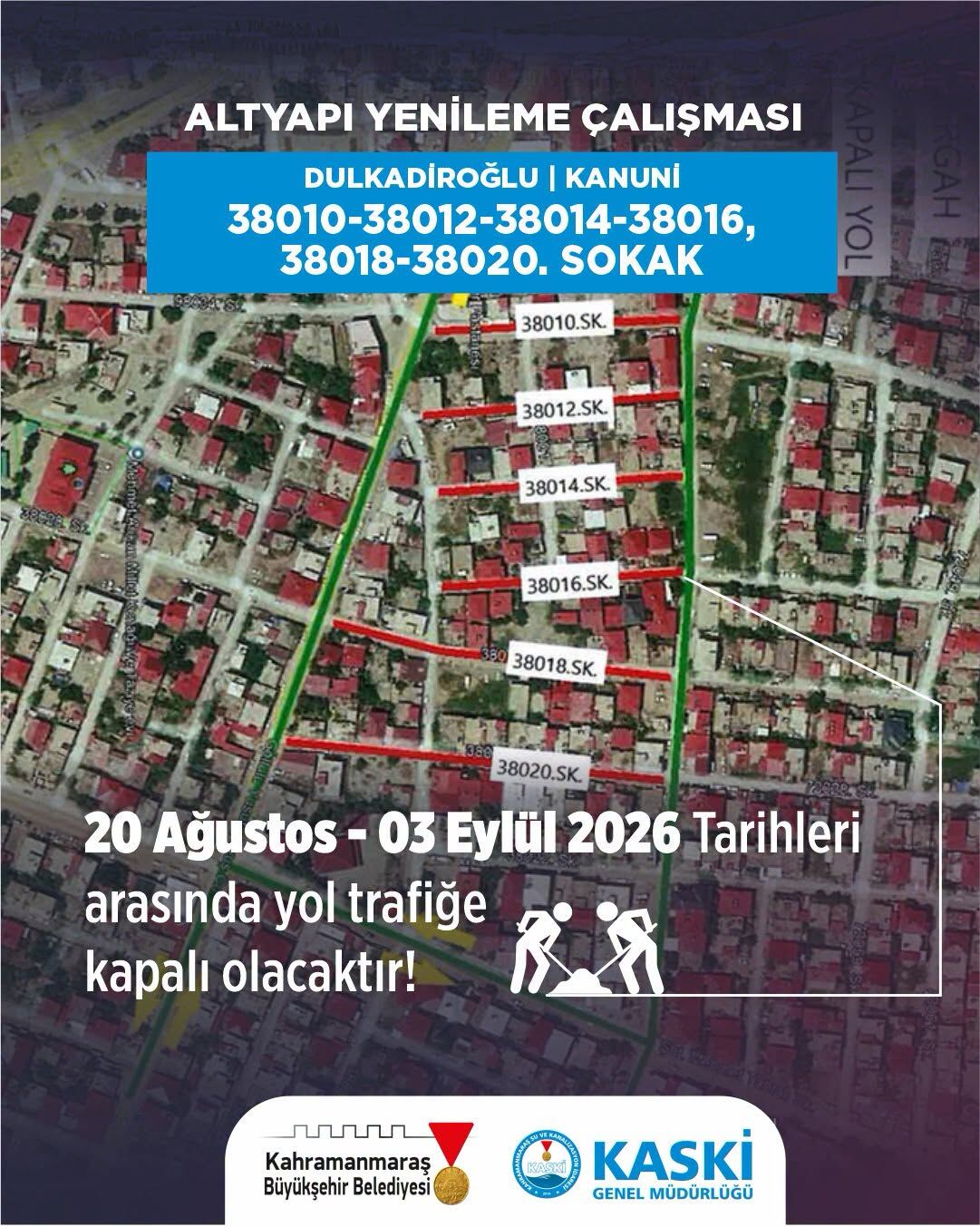 Kahramanmaraşlılar dikkat! O yol 21 gün trafiğe kapalı-1