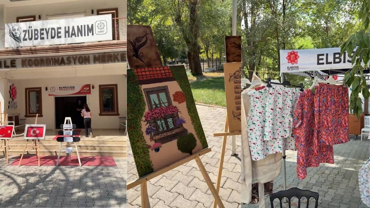 Elbistan’da filografi ve dikiş sergisi açıldı
