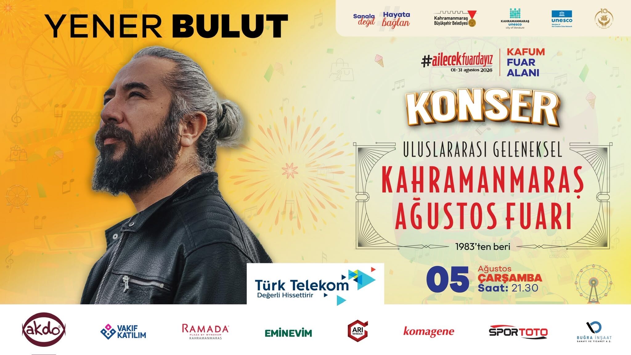 Yener Bulut ve Haktan Yavuz KAFUM Fuar Alanı'nda sahne alacak