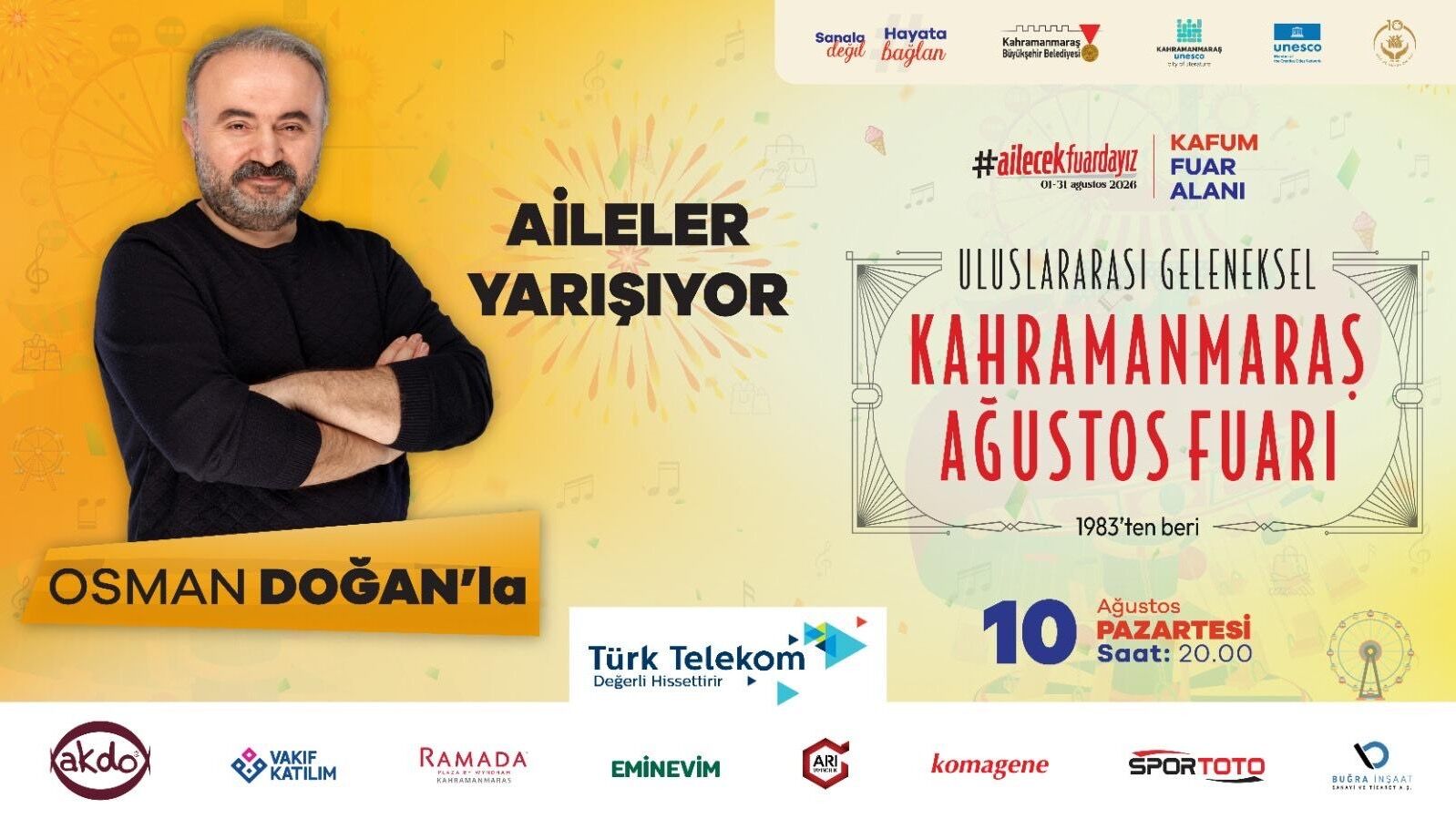 Kahramanmaraş Ağustos Fuarı'nda eğlence dorukta Aileler Yarışıyor başlıyor