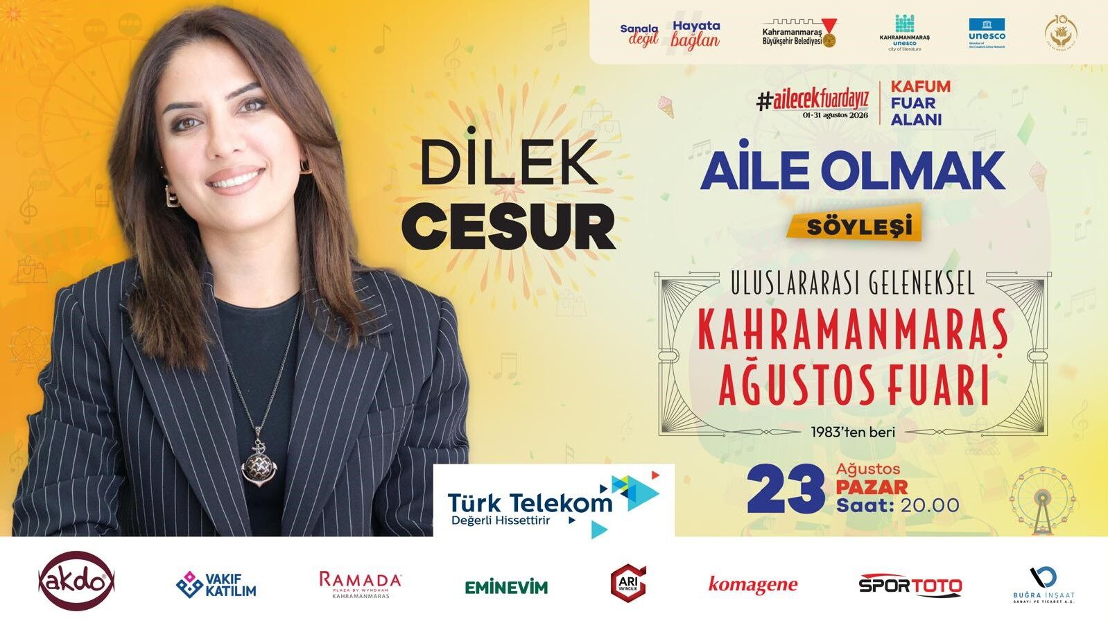 Kahramanmaraş Ağustos Fuarı’nda 23 Ağustos’ta Üç Farklı Etkinlik Düzenlenecek (3)
