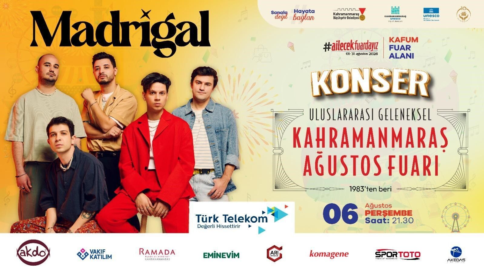 Kahramanmaraş Ağustos Fuarı'nda Madrigal Konseri Heyecanı Yaşanacak-1