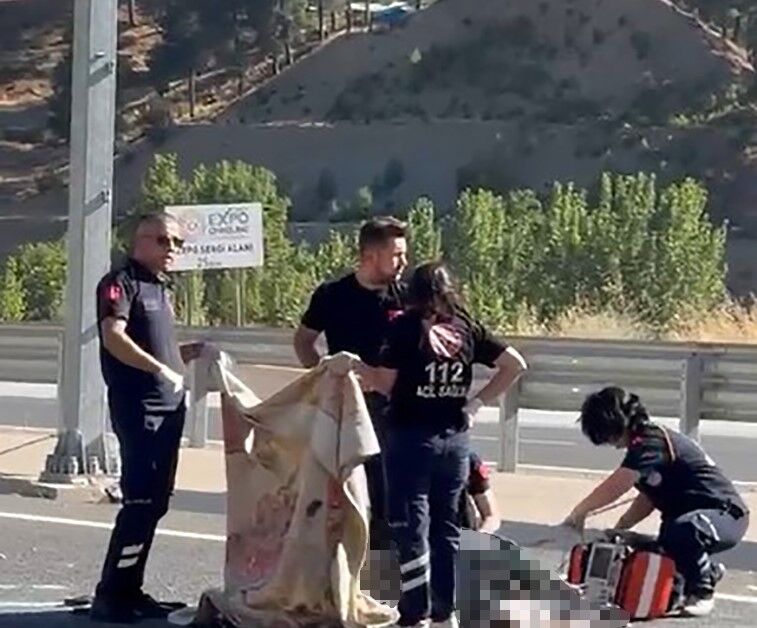 Kahramanmaraş Göksun Karayolunda Otomobil Takla Attı1