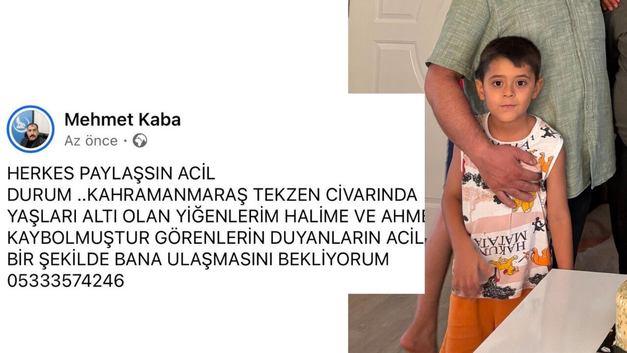 Kahramanmaraş'ta 6 yaşında iki çocuk kayıp