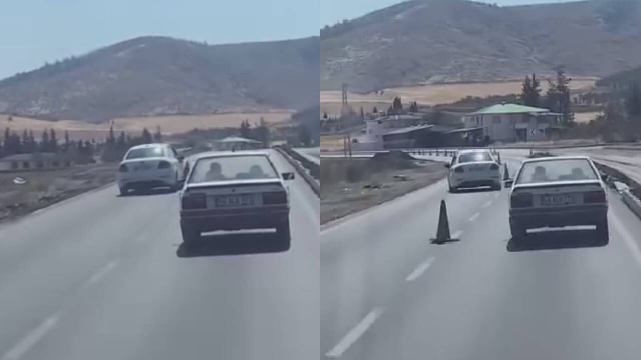 Kahramanmaraş'ta dubaların arasında zikzak yaptı: O anlar kamerada
