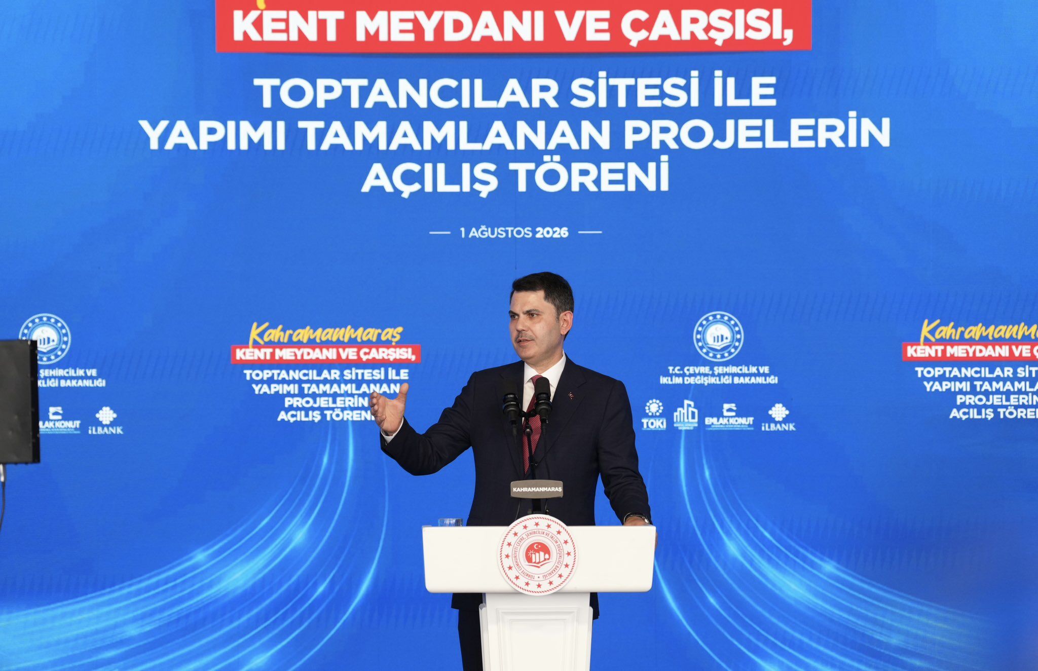 Kahramanmaraş'ta Kent Meydanı, Çarşı ve Toptancılar Sitesi Hizmete Açıldı