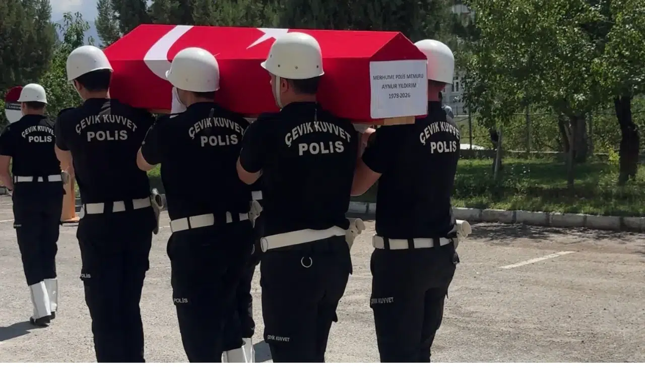 Kahramanmaraş’ta polis memuru Aynur Yıldırım son yolculuğuna uğurlandı