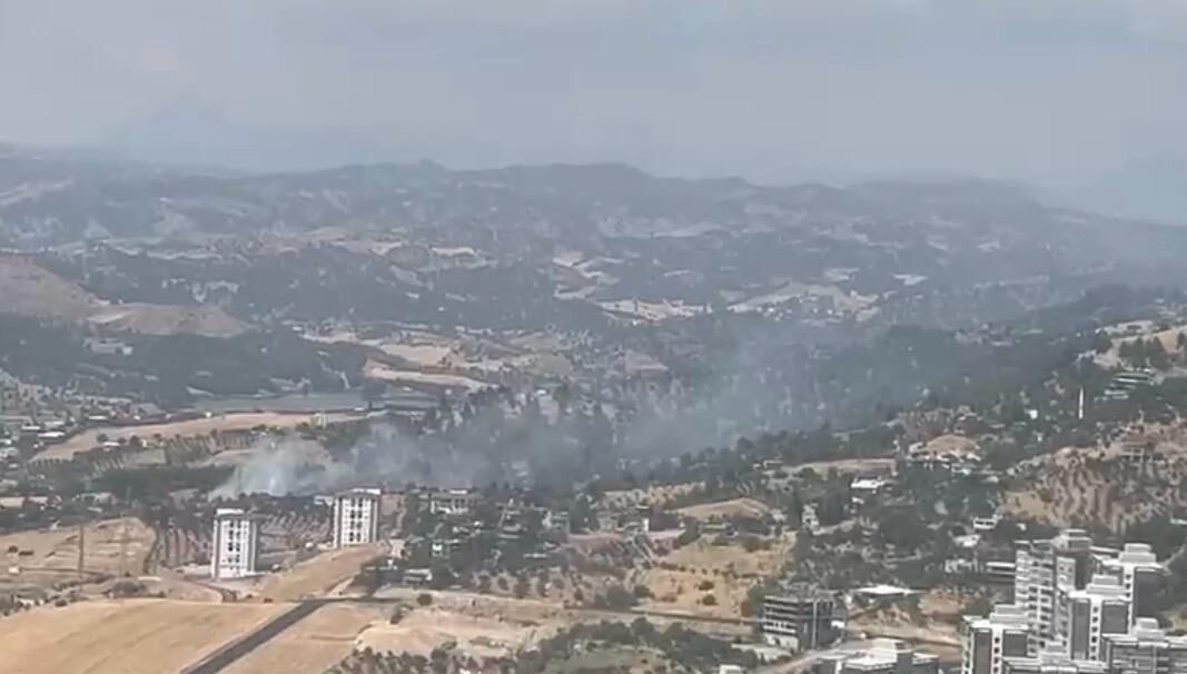 Kahramanmaraş’ta Sıcak Hava Alarmı! Ormanlık Alanda Yangın Çıktı (1)