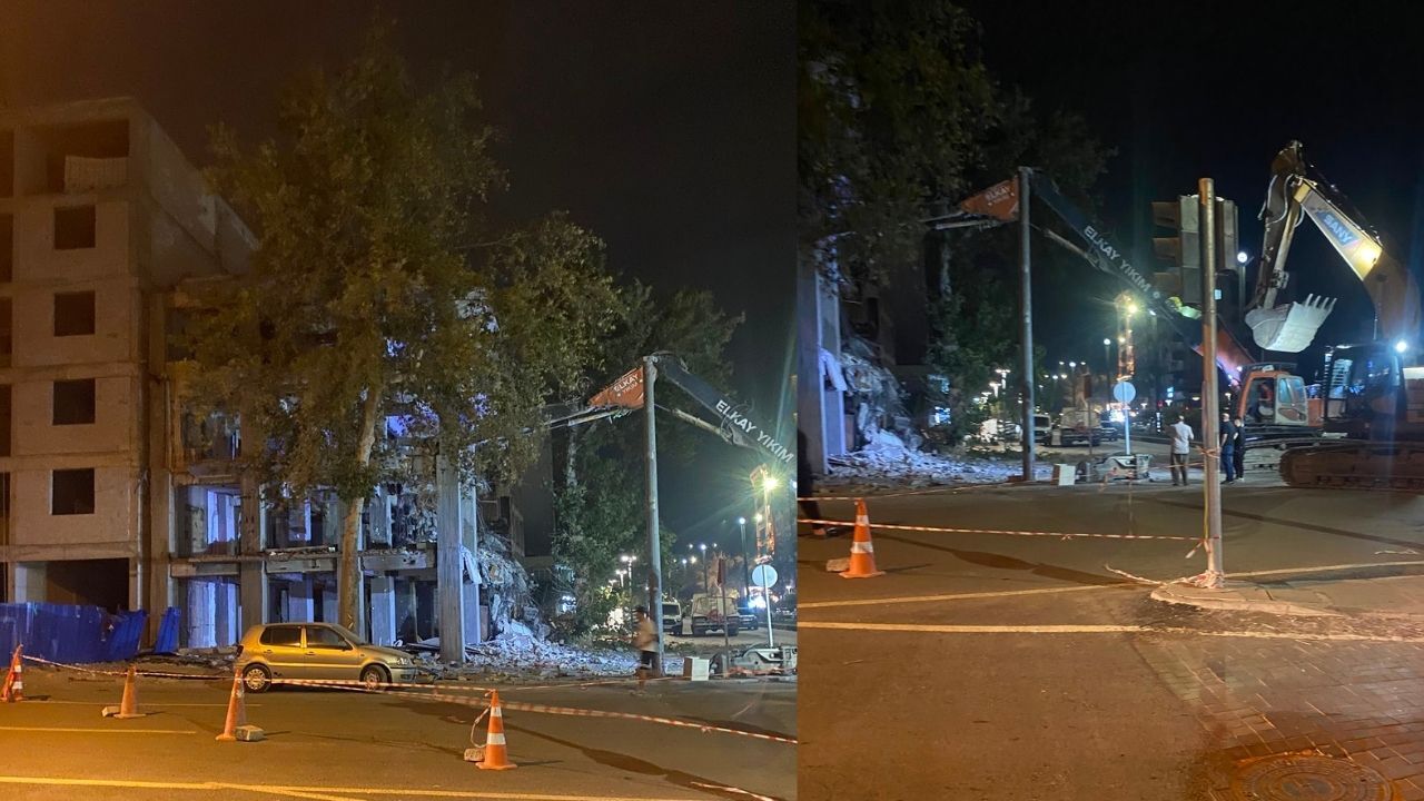 Kahramanmaraş’ta Trabzon Caddesi’nde Bir Bina Daha Yıkılıyor!