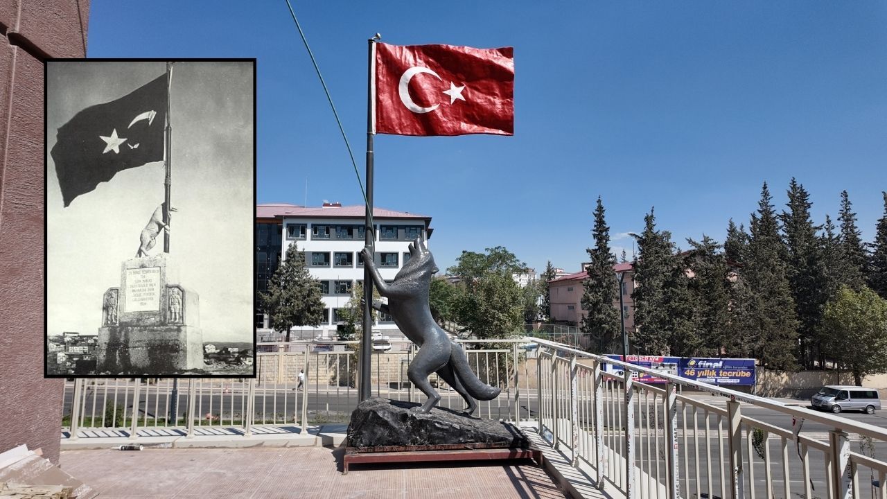 Kahramanmaraş’ta yıllardır kayıp olan Bozkurt Heykeli Balkonda görüntülendi