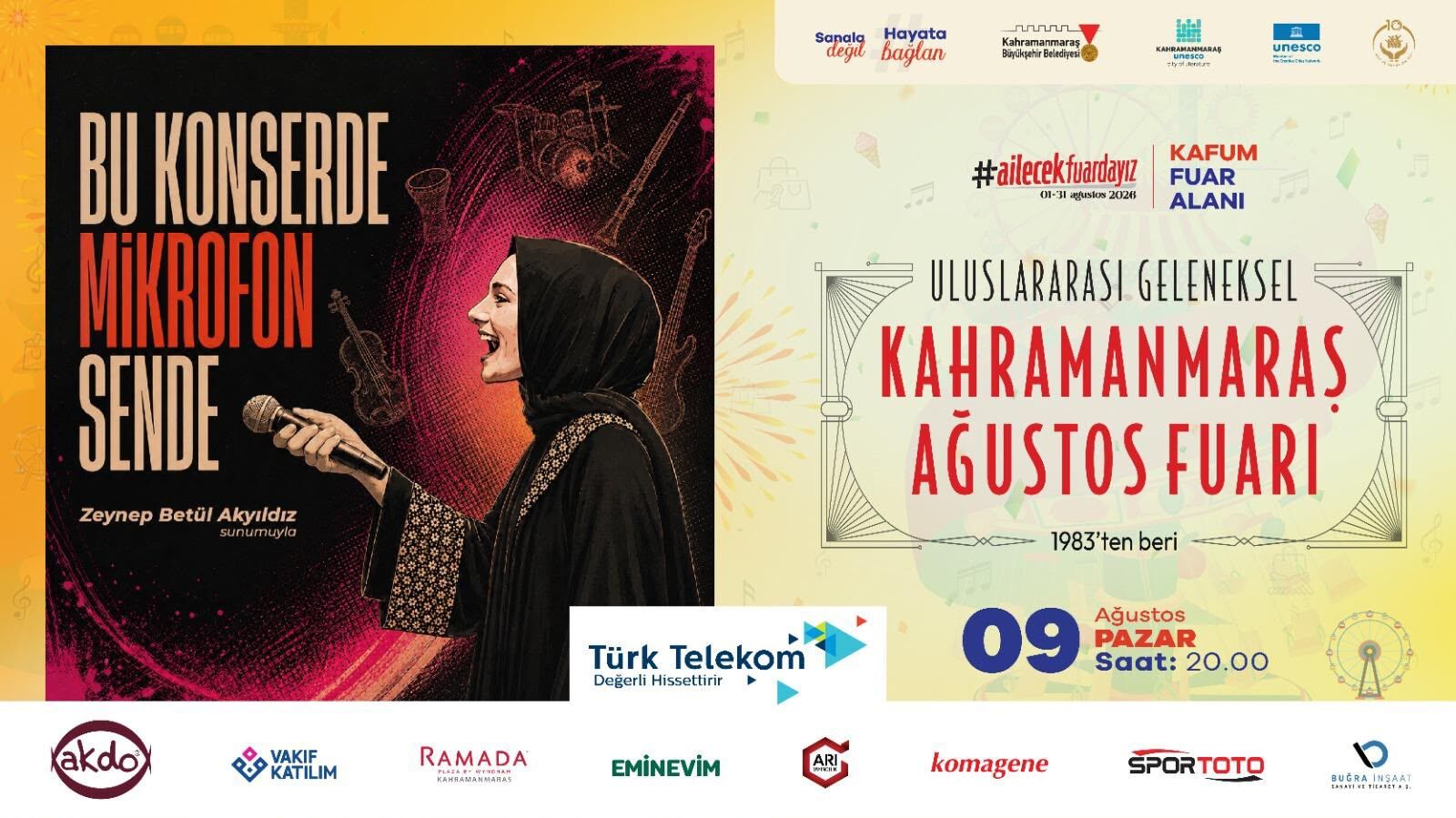 Pazar Günü Kahramanmaraş Ağustos Fuarı’na Gidenler Bu Etkinlikleri Kaçırmasın (2)