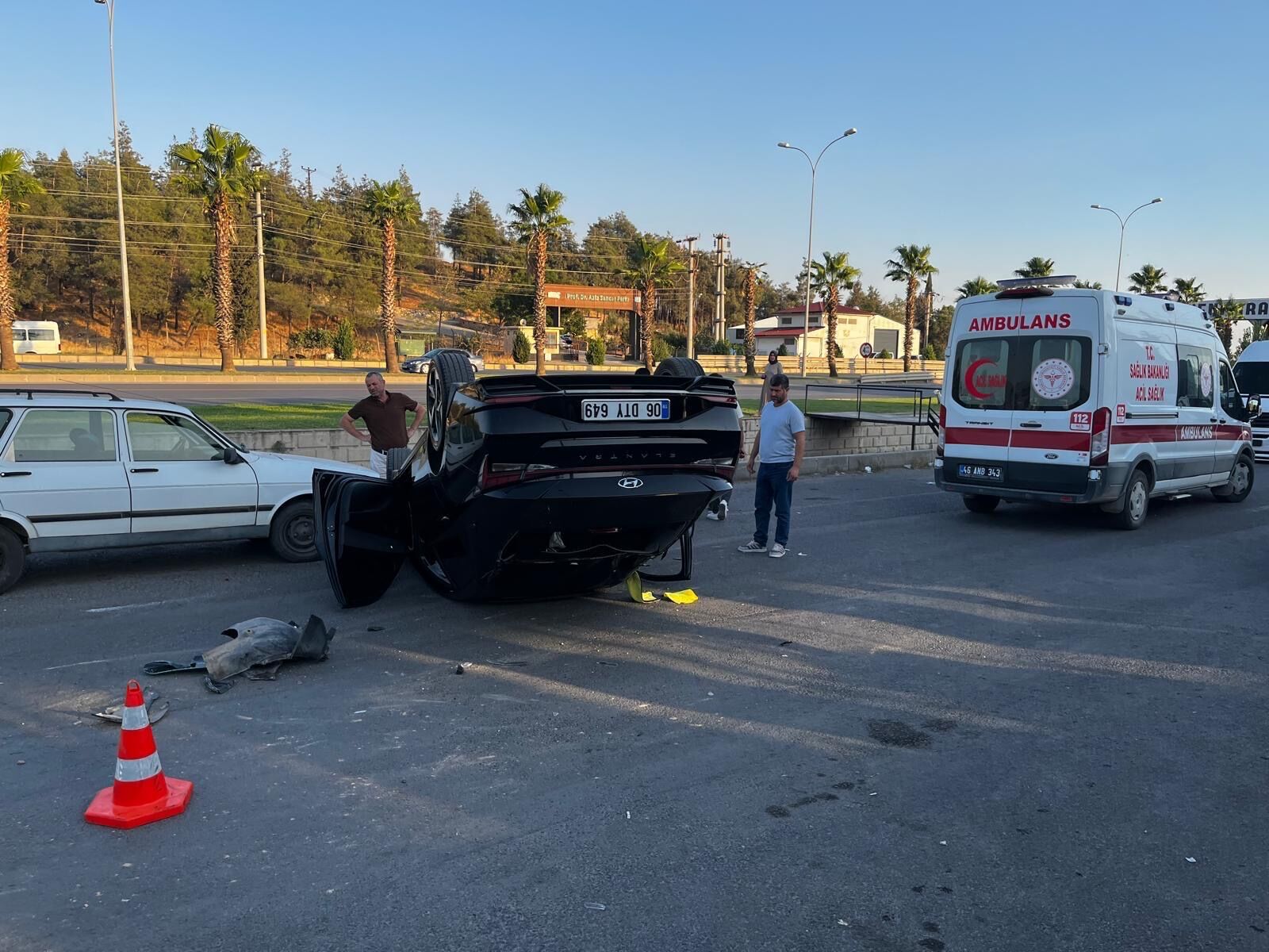 Kahramanmaraş’ta otomobil ters döndü: 1 yaralı