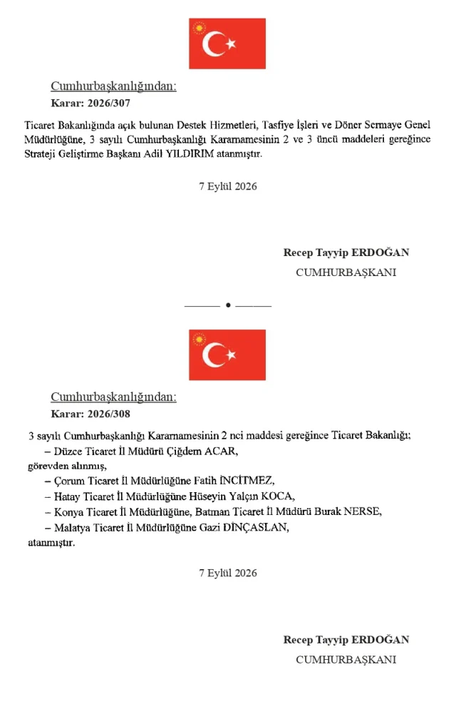Bugünkü Resmî Gazete Kararları Neler 8 Eylül 2026 Atama Listesi Yayımlandı (4)