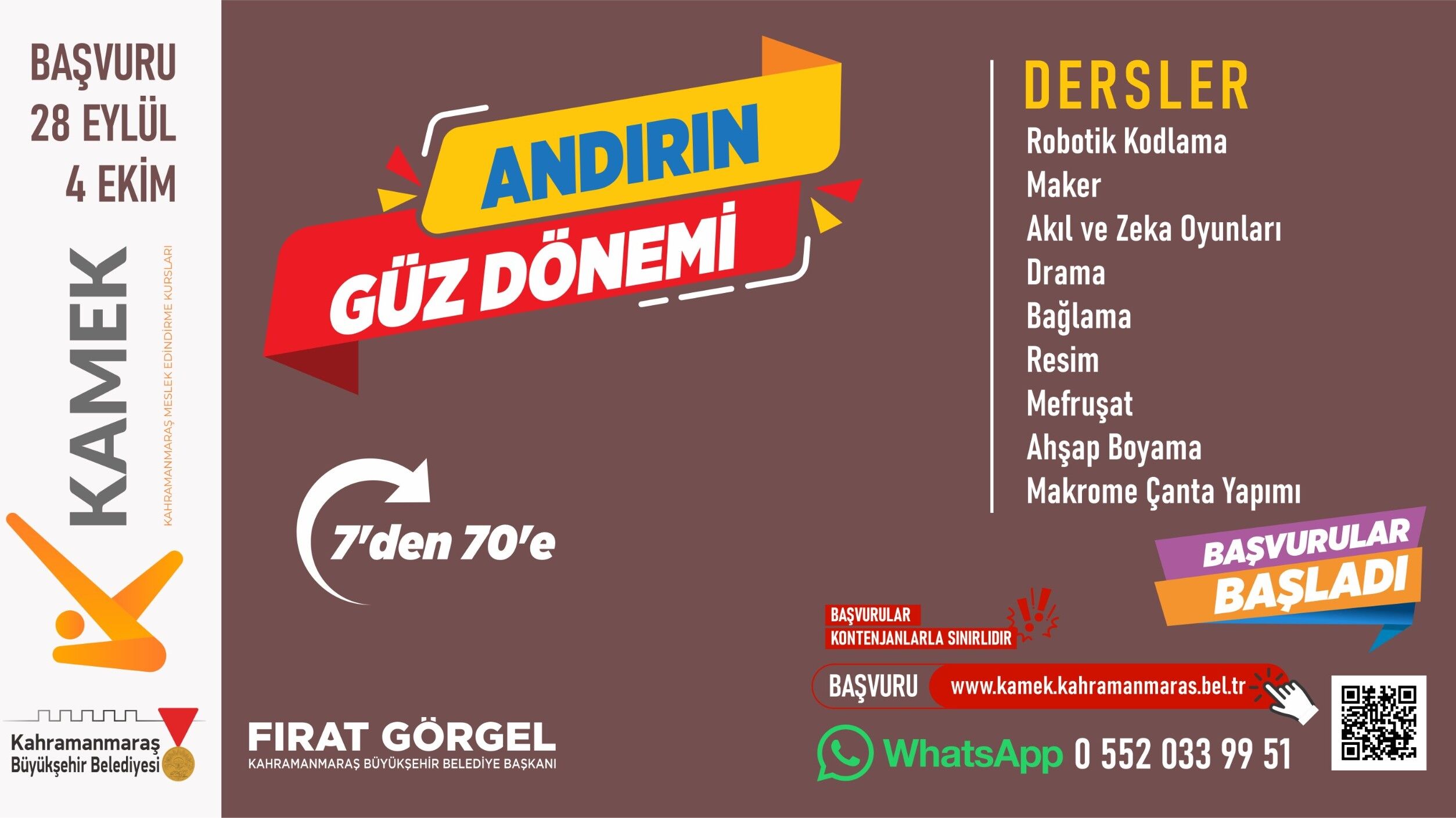 Kahramanmaraş’ta Kamek Kursları Başladı 4 İlçede Ücretsiz Eğitim Fırsatı (1)