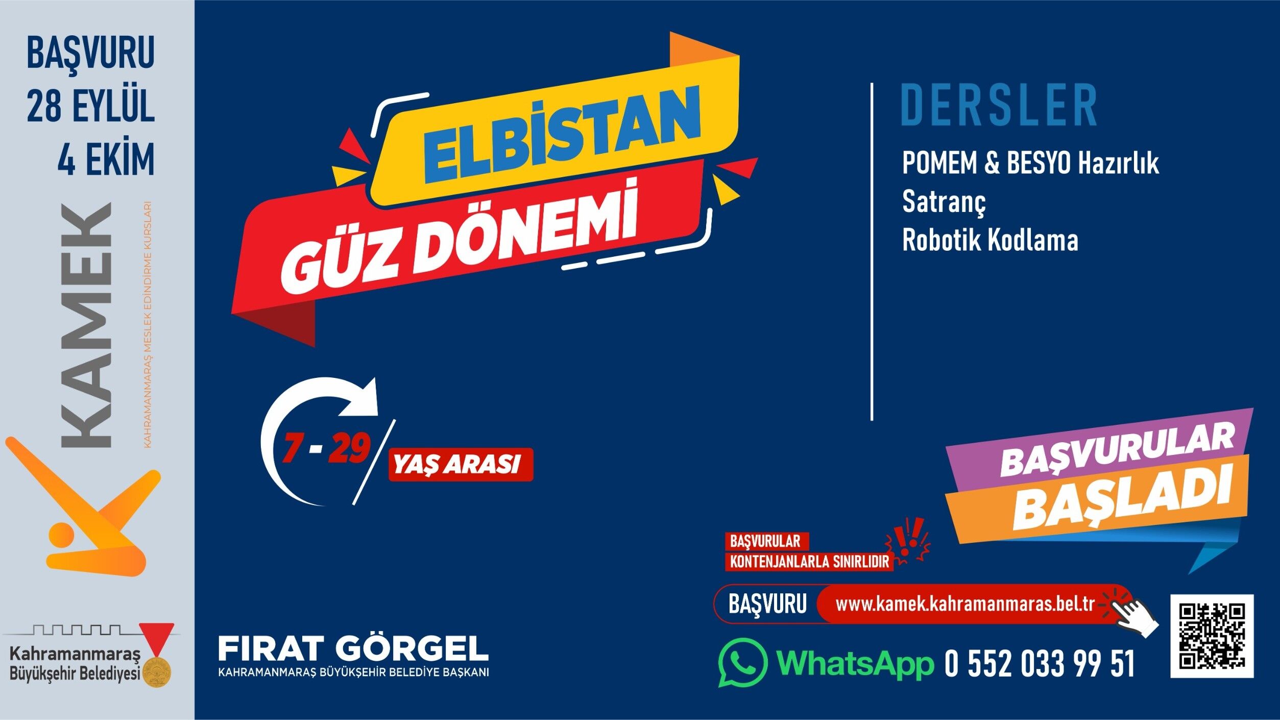 Kahramanmaraş’ta Kamek Kursları Başladı 4 İlçede Ücretsiz Eğitim Fırsatı