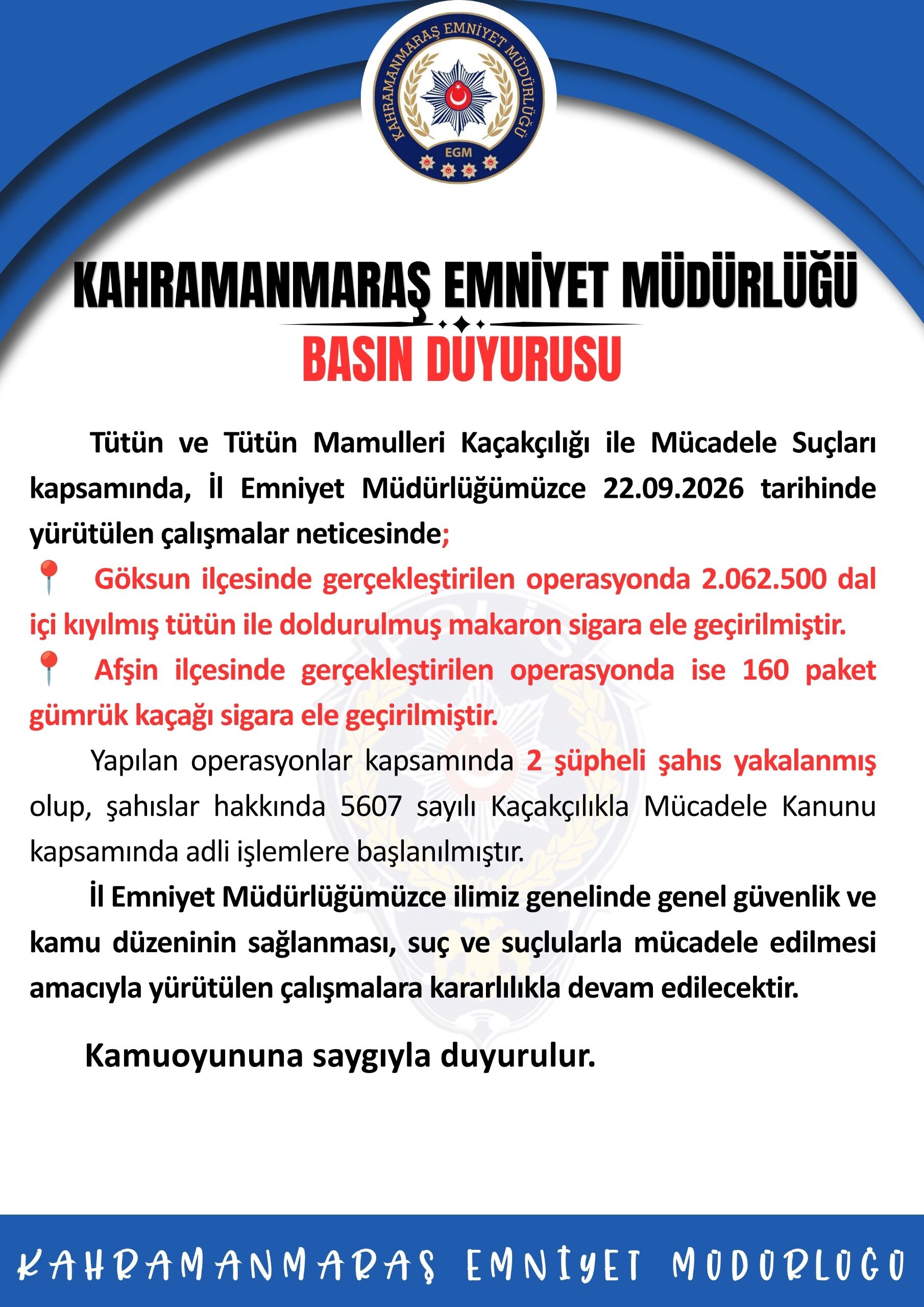 Kahramanmaraş’ta Milyonlarca Dal Kaçak Sigara Ele Geçirildi-1
