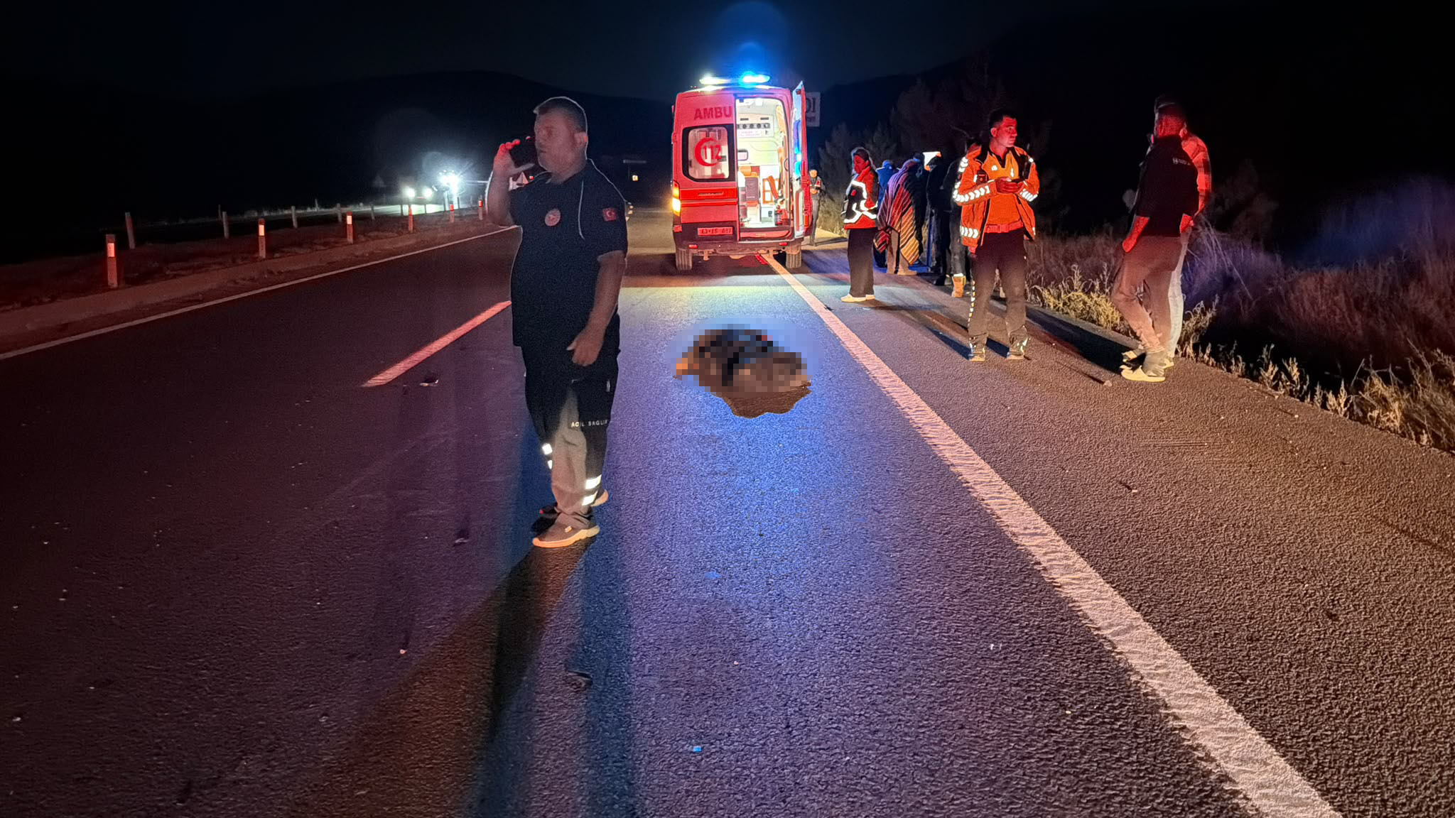 Kütahya’da Motosiklet İle Otomobil Çarpıştı (3)