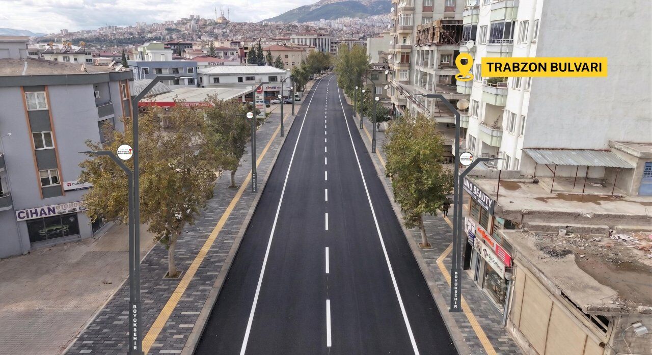 Kahramanmaraş’ta Trabzon Bulvarı etap etap yenileniyor