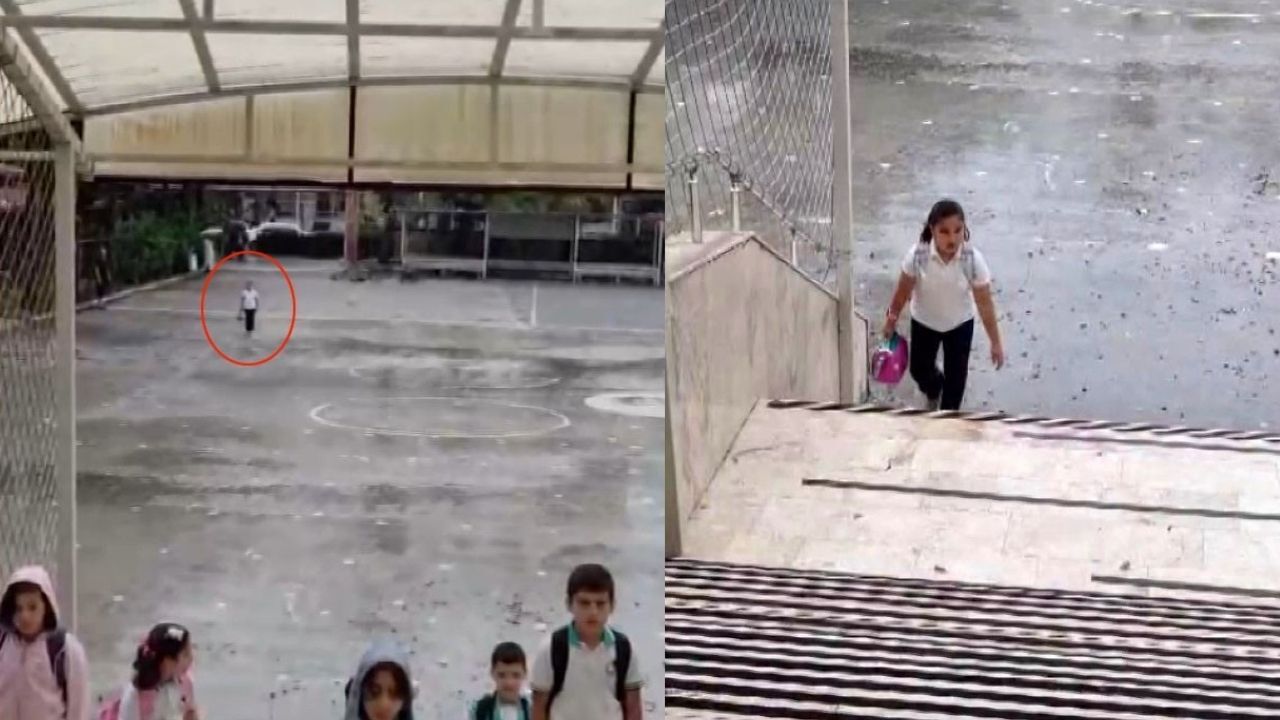Yağmur altında İstiklal Marşı’nı okuyan depremzede takdir topladı