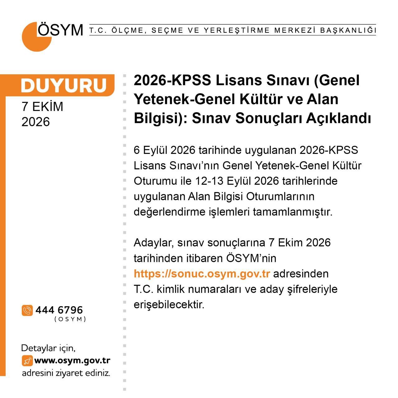 2026 Kpss Lisans Sonuçları Açıklandı!