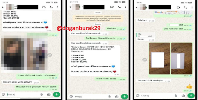 Fuhuş Pazarlığı Yazışmaları Ortaya Çıktı 2 Saat İçin İstenen Ücret Şaşırttı