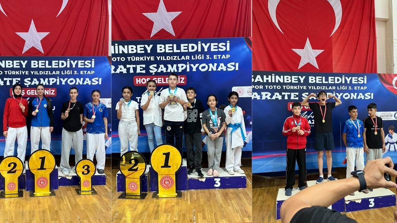 Kahramanmaraşlı karateciler Gaziantep'ten 10 madalyayla döndü