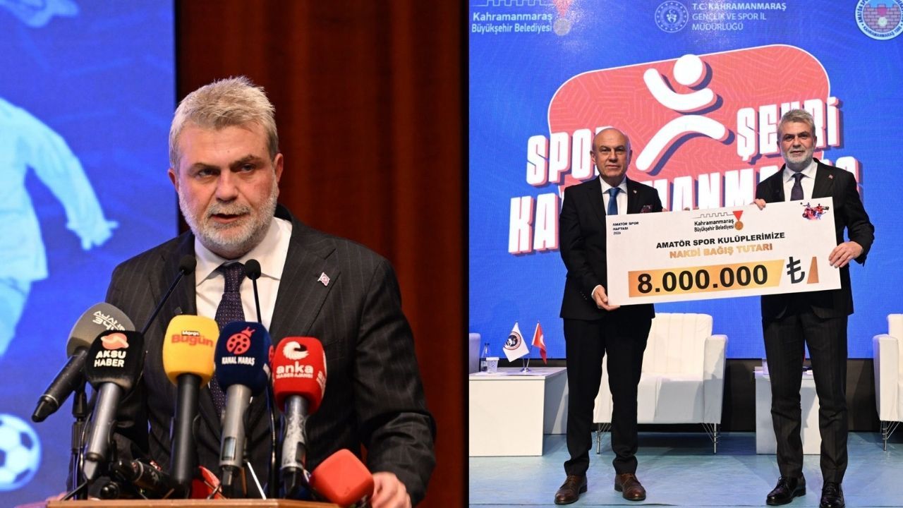 Kahramanmaraş'ta amatör spor kulüplerine 15 milyon TL destek!