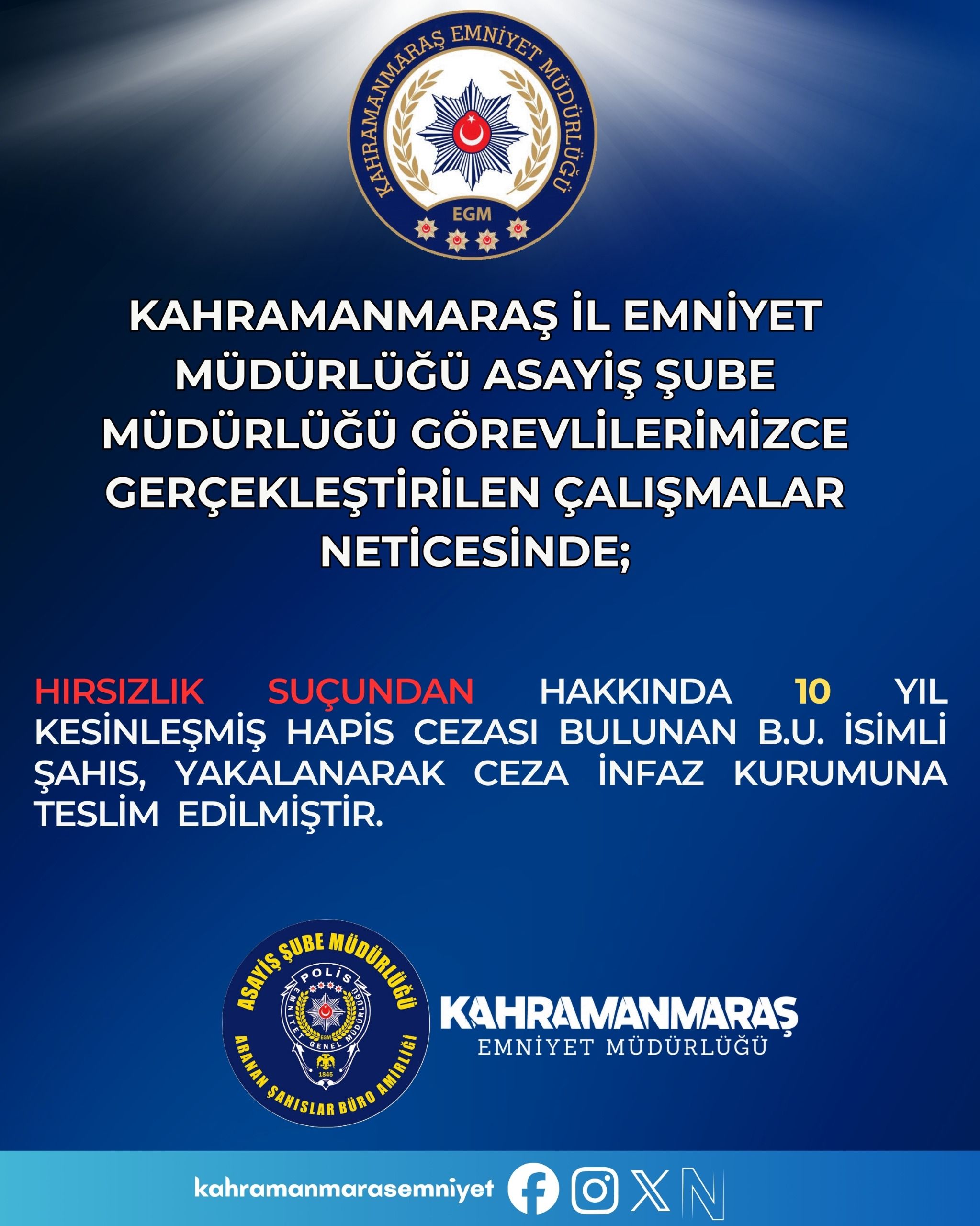 Kahramanmaraş’ta Hırsızlık Suçundan Aranan Şahıs Yakalandı (2)