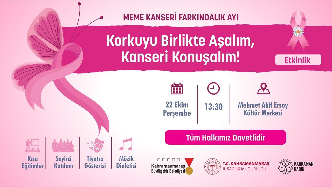Kahramanmaraş'ta Meme Kanserine Karşı Farkındalık Buluşması