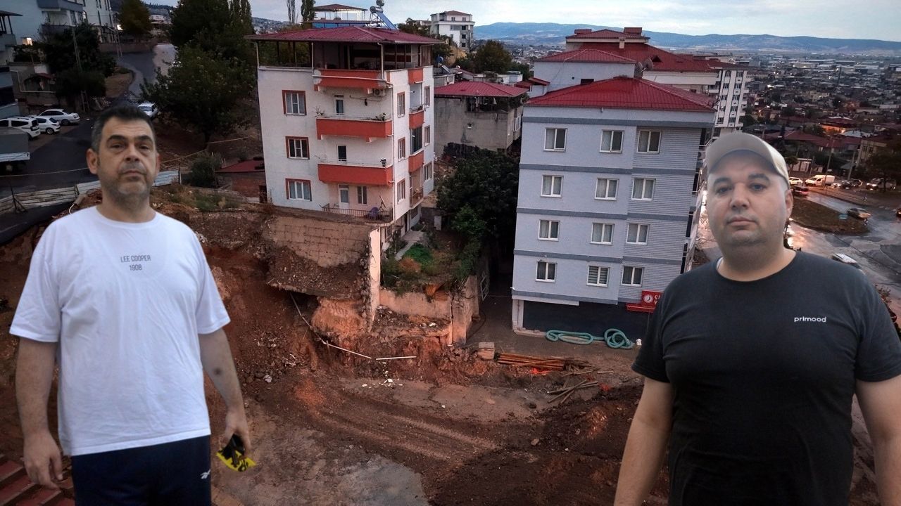 Kahramanmaraş’ta temel kazısında toprak kaydı 2 bina tahliye edildi!