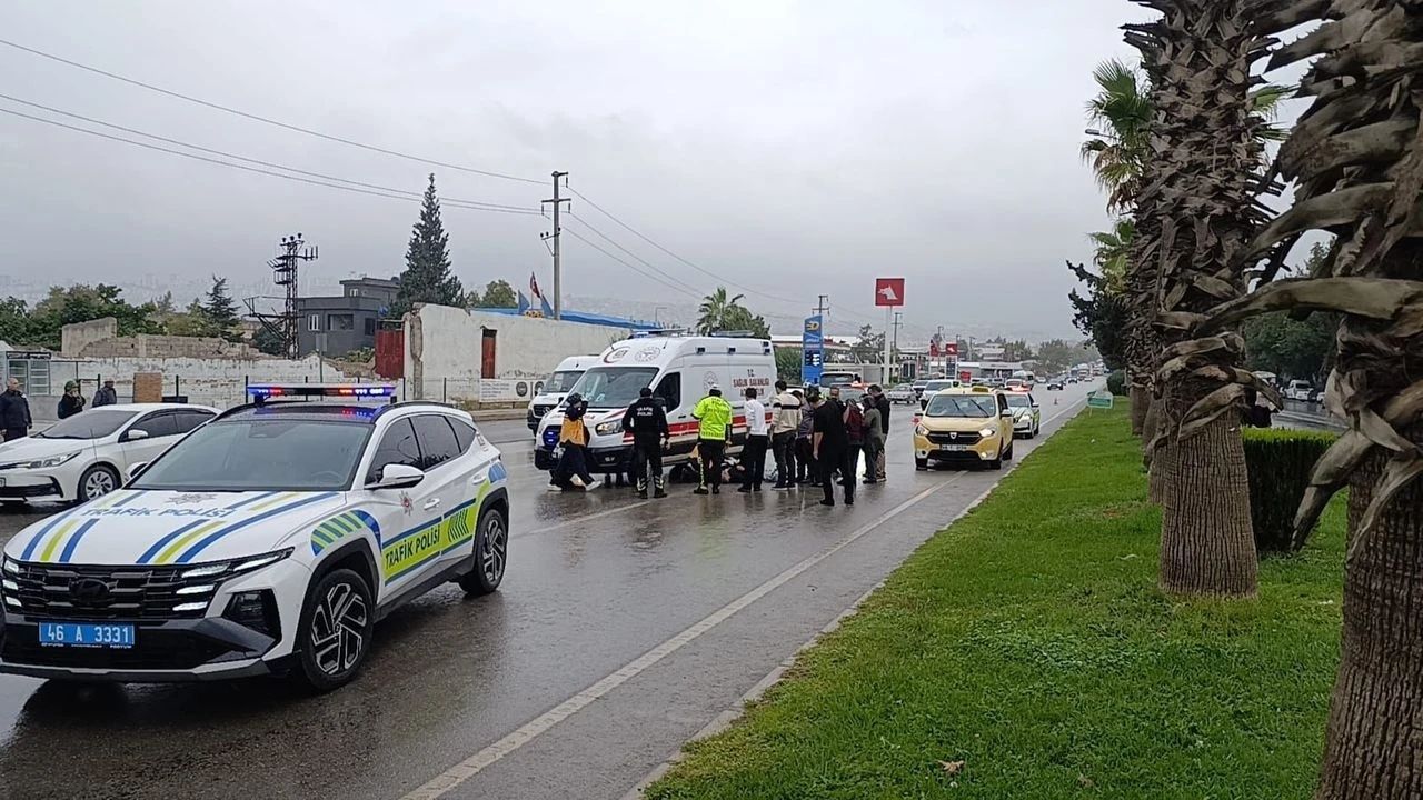 Kahramanmaraş'ta yayaya taksi çarptı