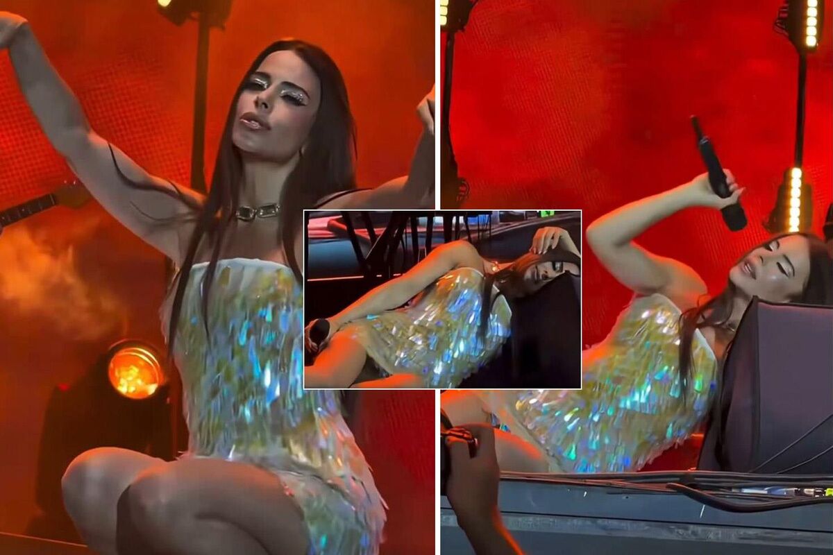 Simge’den Sahneye Damga Vuran Şov! Hoparlörün Üzerine Yattı
